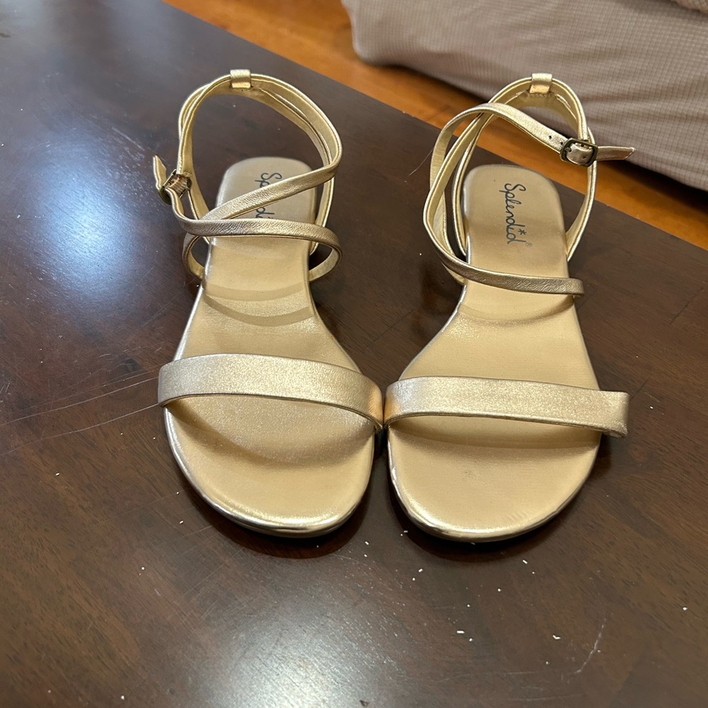 Splendid Soledad Gold Strappy Sandals Size 9